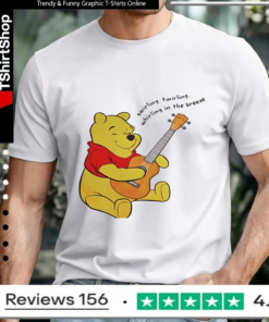 Winnie The Pooh Playing Guitar_Unisex T-Shirt