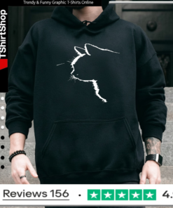 Cat Silhouette White_Hoodie