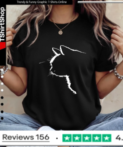 Cat Silhouette White_Ladies T-Shirt
