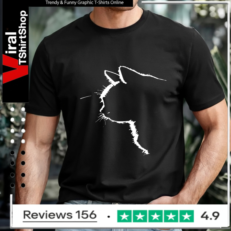 Cat Silhouette White_T-shirt