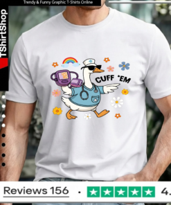 Floral Cuff Em Nurse Goose_Unisex T-Shirt