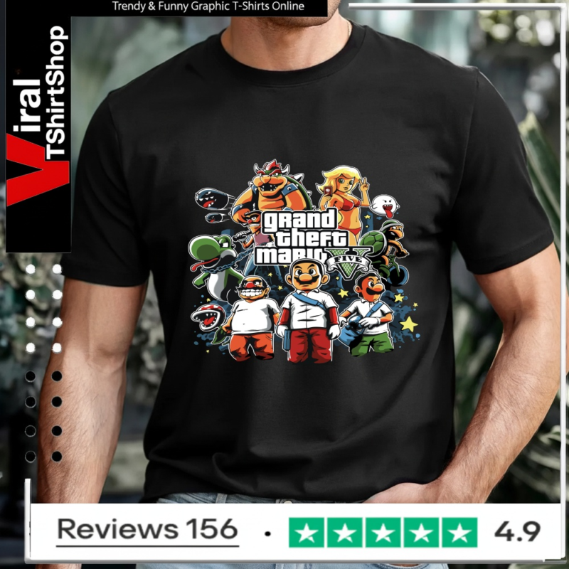 Grand Theft Mario Five_T-shirt