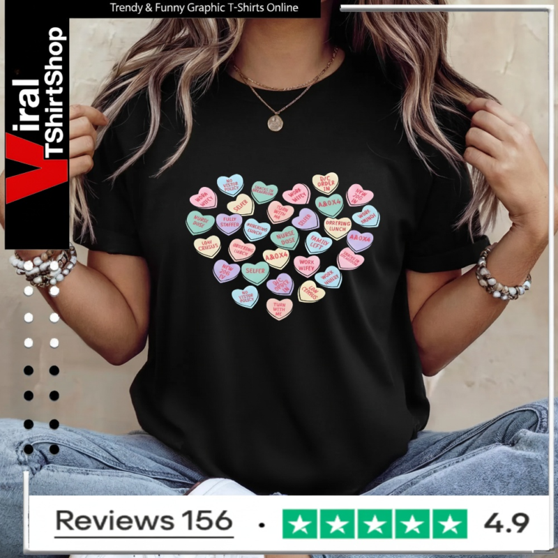 Nurse Life Conversation Hearts_Ladies T-Shirt