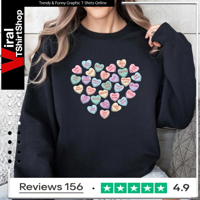 Nurse Life Conversation Hearts_Sweatshirt