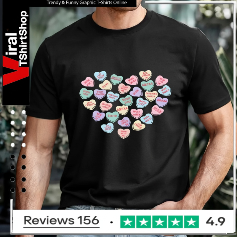 Nurse Life Conversation Hearts_T-shirt