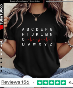 PQRST Nurse Alphabet Heartbeat_Ladies T-Shirt