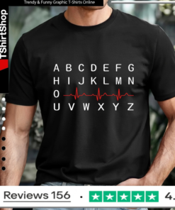 PQRST Nurse Alphabet Heartbeat_T-shirt