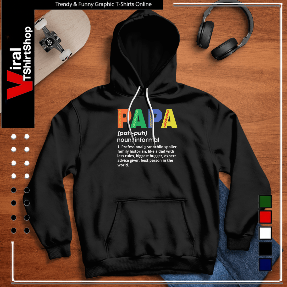 Papa Noun Definition Essential Hoodie