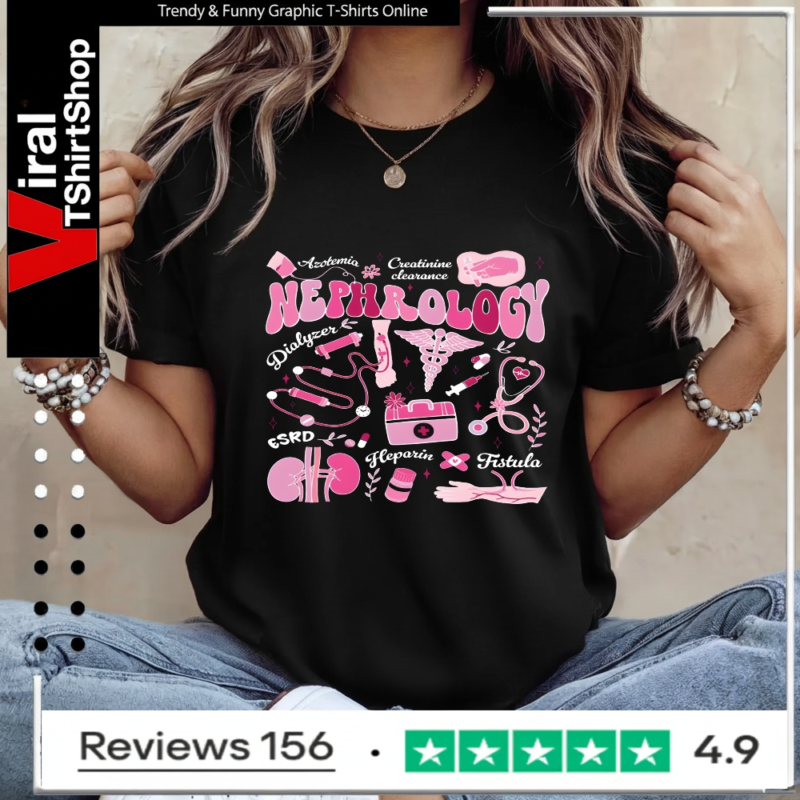 Personalized Dialysis Nurse Pocket Print_Ladies T-Shirt