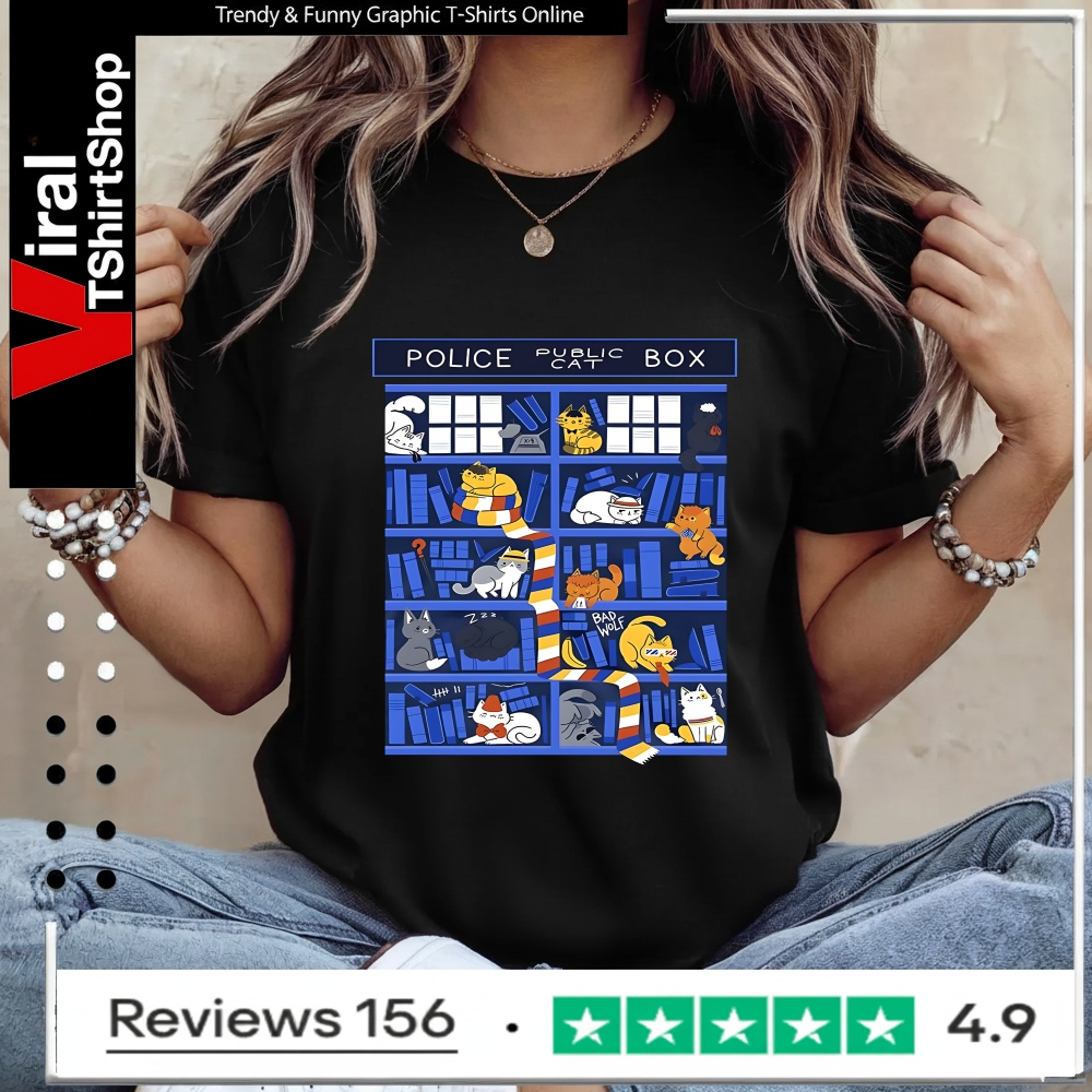 Police Public Cat Box Kitten Cat Doctor Library_Ladies T-Shirt