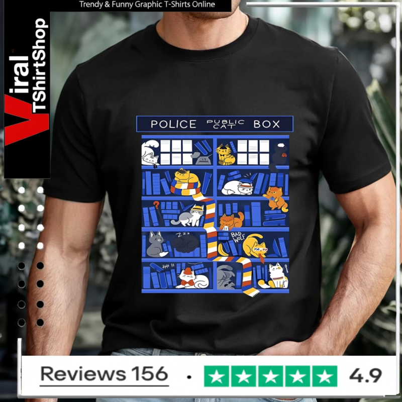 Police Public Cat Box Kitten Cat Doctor Library_T-shirt