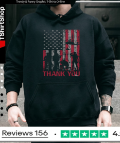 Thank You Memorial Day Veteran military flag design American_Hoodie