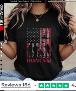 Thank You Memorial Day Veteran military flag design American_Ladies T-Shirt