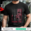 Thank You Memorial Day Veteran military flag design American_T-shirt