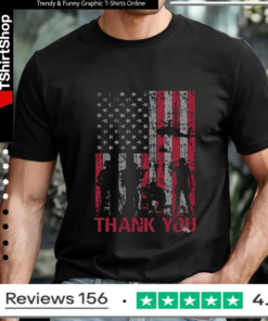 Thank You Memorial Day Veteran military flag design American_T-shirt