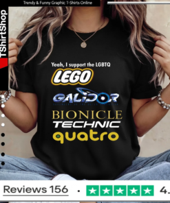 Yeah I Support LGBTQ Lego Galidor Bionicle Technic Quatro_Ladies T-Shirt