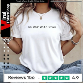 No War With Iran Political_Women T-Shirt