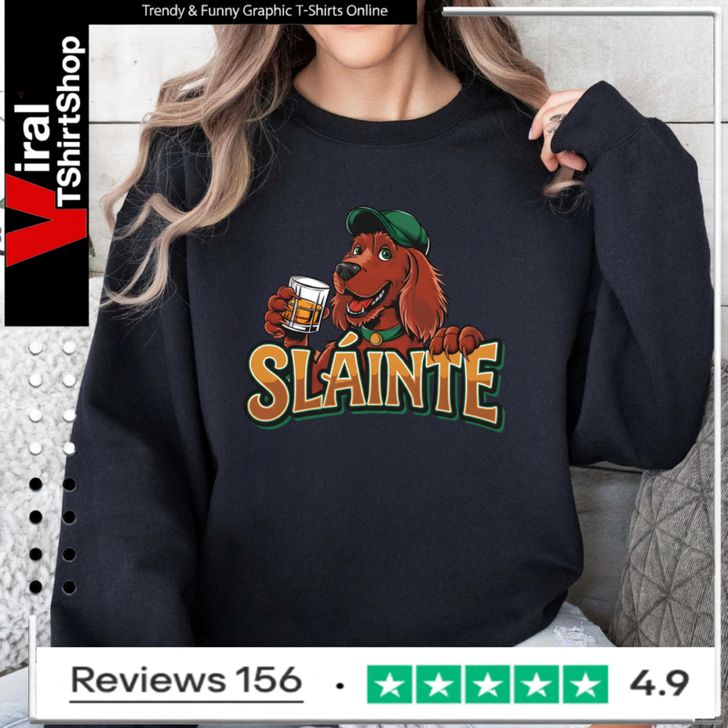 Sláinte Whiskey and Red Setter Sweatshirt