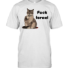Cat Drinking Coffee "Fvck Israel" Edgy Meme Graphic Shirt
