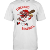 Cincinnati Reds Mascot "Hot Dog Style" Humorous Baseball Graphic Shirt