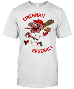 Cincinnati Reds Mascot "Hot Dog Style" Humorous Baseball Graphic Shirt
