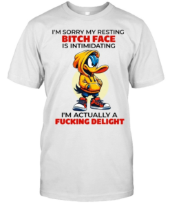I'm Actually A Delight Funny Duck Resting Bitch Face Attitude Shirt