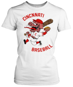 Cincinnati Reds Mascot "Hot Dog Style" Humorous Baseball Graphic Shirt