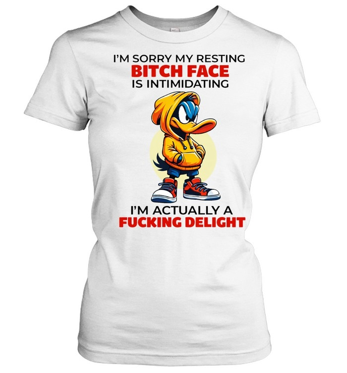 I'm Actually A Delight Funny Duck Resting Bitch Face Attitude Shirt