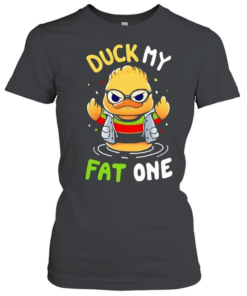 Delightful Derek x Duck my fat one middle finger-Women T-Shirt