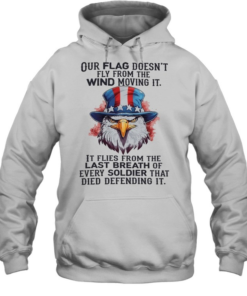 Our Flag Flies with Every Breath USA Eagle Patriotic Statement Shirt