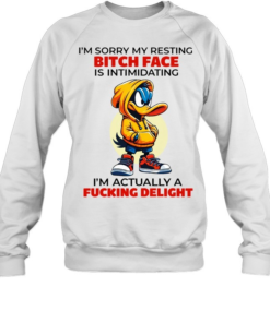 I'm Actually A Delight Funny Duck Resting Bitch Face Attitude Shirt