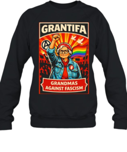Grantifa Grandparents Against Fascism Funny Political Statement Shirt