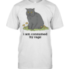 Grey cat I am consumed by rage-Unisex T-Shirt