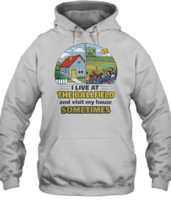 Softball Mom I Live at the Ballfield and Visit My House Sometime-Hoodie
