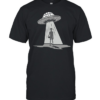 Alien Landing Silver  Classic Men's T-shirt