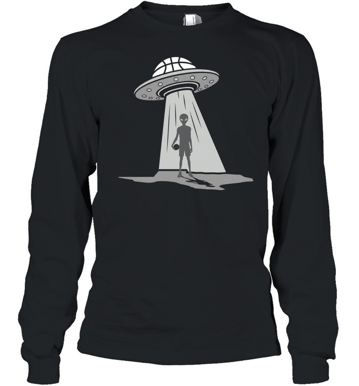 Alien Landing Silver Long Sleeved T-shirt