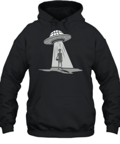 Alien Landing Silver Unisex Hoodie