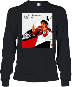 Ayrton Senna middle finger signature meme  Long Sleeved T-shirt