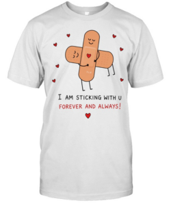 Bandages hug I am sticking with u forever and always  Classic Men's T-shirt