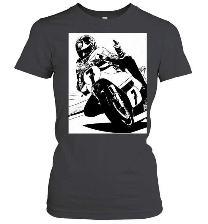 Barry Sheene racing middle finger meme Classic Women's T-shirt