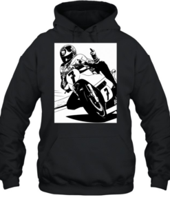 Barry Sheene racing middle finger meme Unisex Hoodie