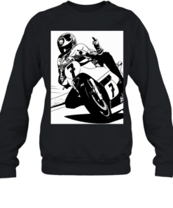 Barry Sheene racing middle finger meme Unisex Sweatshirt