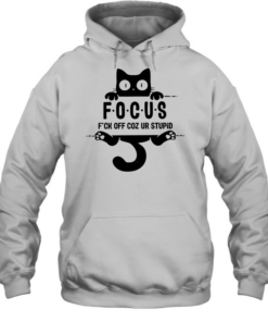 Black Cat Focus Tee Unisex Hoodie