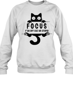 Black Cat Focus Tee Unisex Sweatshirt