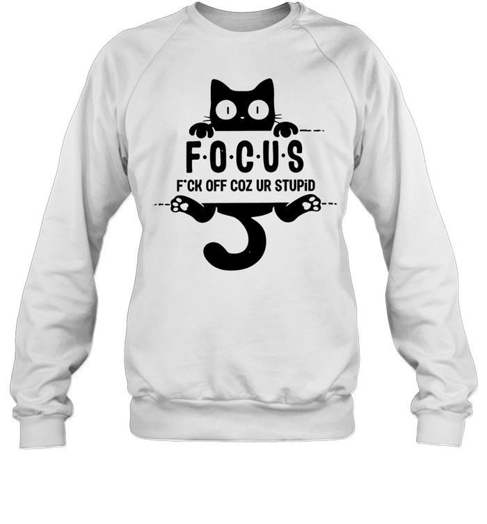 Black Cat Focus Tee Unisex Sweatshirt
