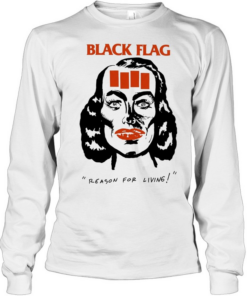 Black flag reason for living rare 80’s vintage  Long Sleeved T-shirt