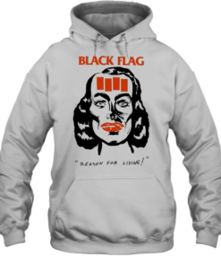 Black flag reason for living rare 80’s vintage  Unisex Hoodie