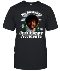 Bob Ross no mistakes just happy accident graphic  Classic Men's T-shirt