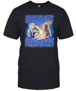 Born to shit forced to wipe Monkey  Classic Men's T-shirt
