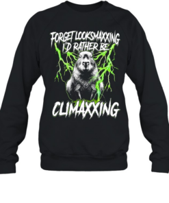Capybara Forget Looksmaxxing I’d rather be Climaxxing  Unisex Sweatshirt
